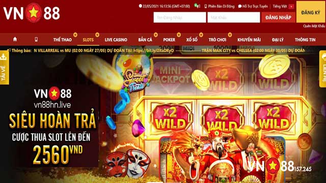 Khuyến Mãi Khủng Siêu Hoàn Trả Cược Thua Slot Tới 2560 VND Tại VN88 5 Điều kiện nhận tiền hoàn cược thua Slots cần nắm