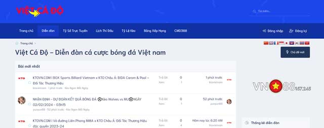 Tổng Hợp 6 Diễn Đàn Cá Độ Bóng Đá Xanh Chín Uy Tín Nhất Việt Nam 8 Tìm hiểu diễn đàn cá độ Việt Cá Độ tại VN88 157 245.
