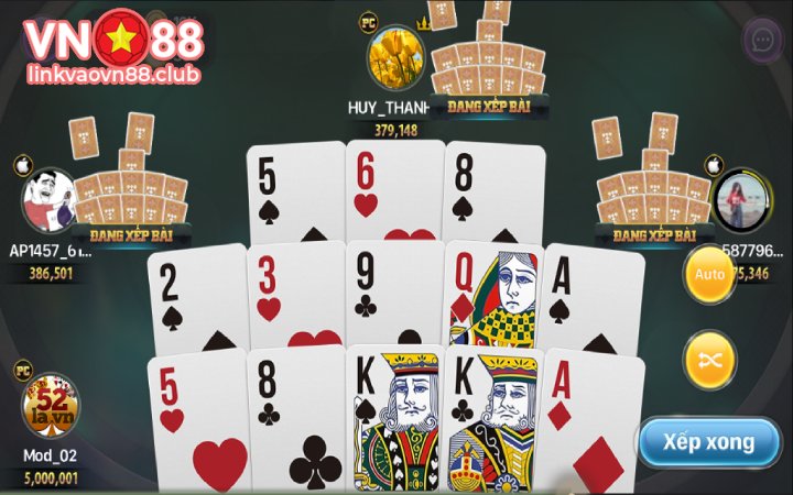 Mậu binh Online: Hướng Dẫn Chơi Binh Xập Xám Hiệu Quả Nhất Tại VN88 8 Cách xếp bài trong Mậu binh online